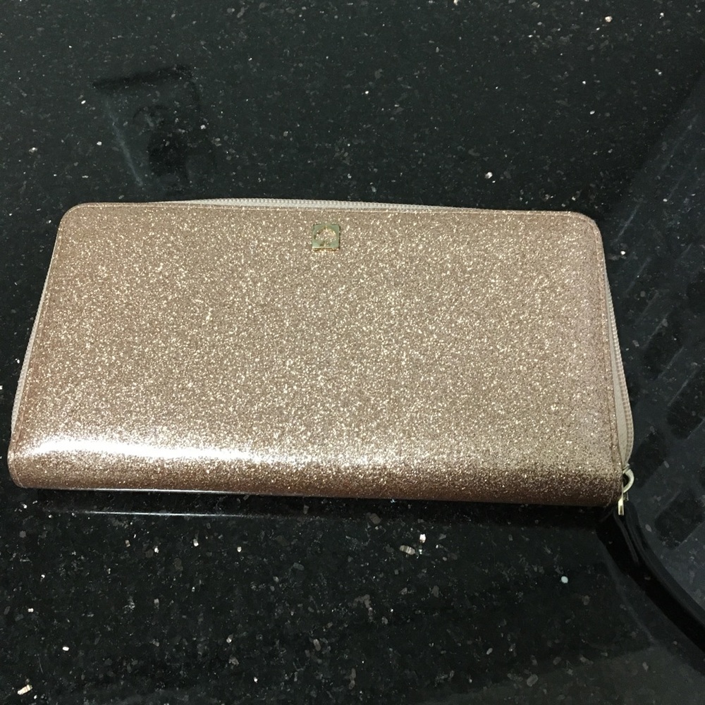Kate Spade rose gold full size wallet